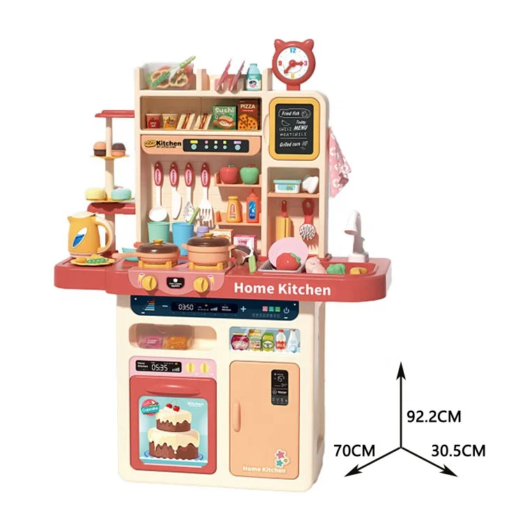 Kids Kitchen Set Toy Plastic Big Girl Toy With Music Light Add Spray   H49a25738fbc64df19cc0235b84dc2a45g 