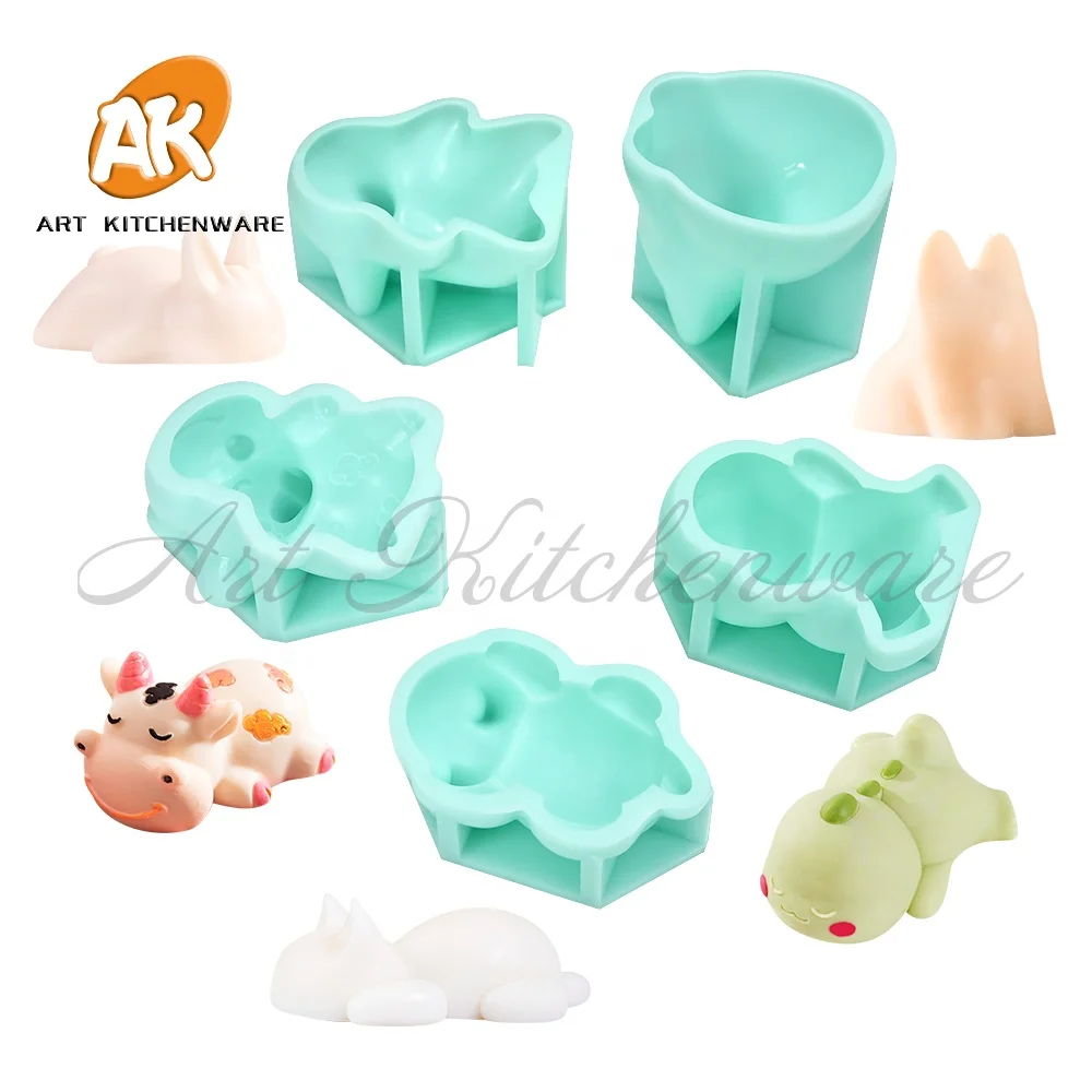 AK Dinosaur Mousse 3D Silicone Cake Candle Molds