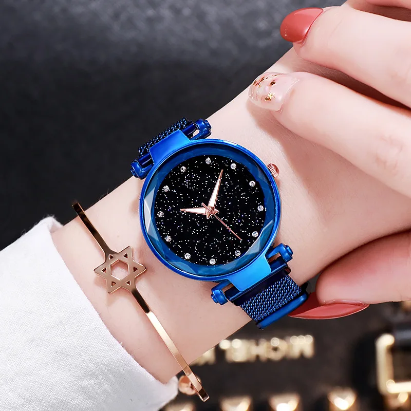 Milan Strap Fashion Starry Sky Magnet Quartz Watch - Buy Wholesale ...