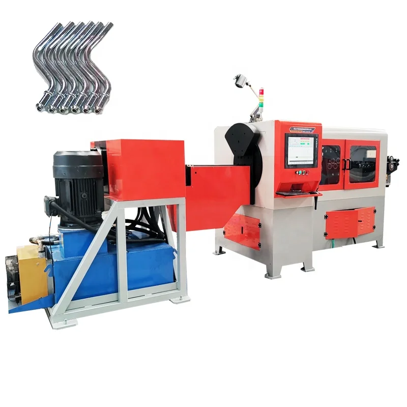 High Quality Silencer Hanger Hook Making Forming Equipment Combined 3d Wire Bending Machine and Rivet End Making Machine