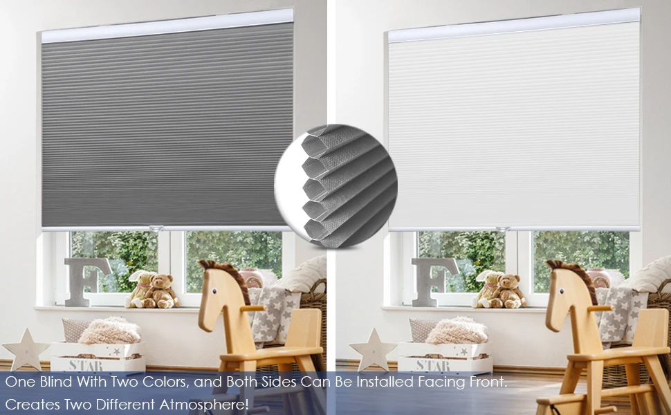 No Drill Install Window Curtain Blackout Fabric Smart Motorized Blinds
