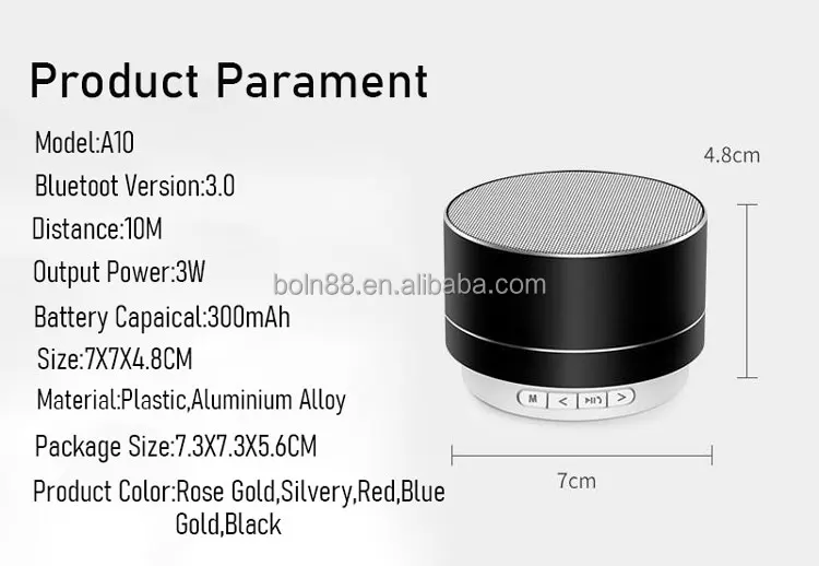 Wholesale A10 Bluetooth Speaker - Outdoor Portable Mini Bass