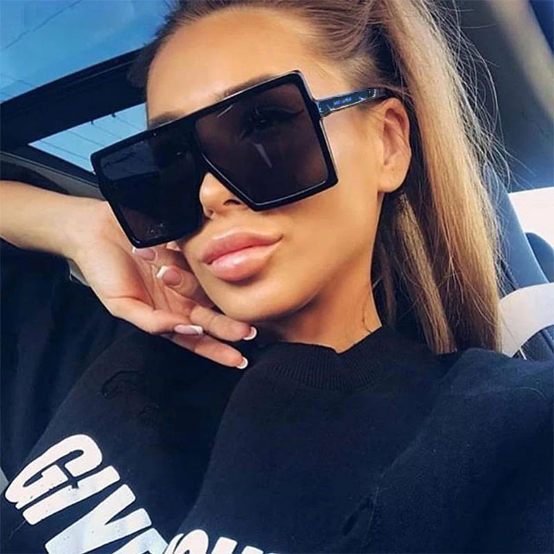 NEW Summer Sunglasses Woman fashion big frame square glasses factory  wholesale Low price - AliExpress