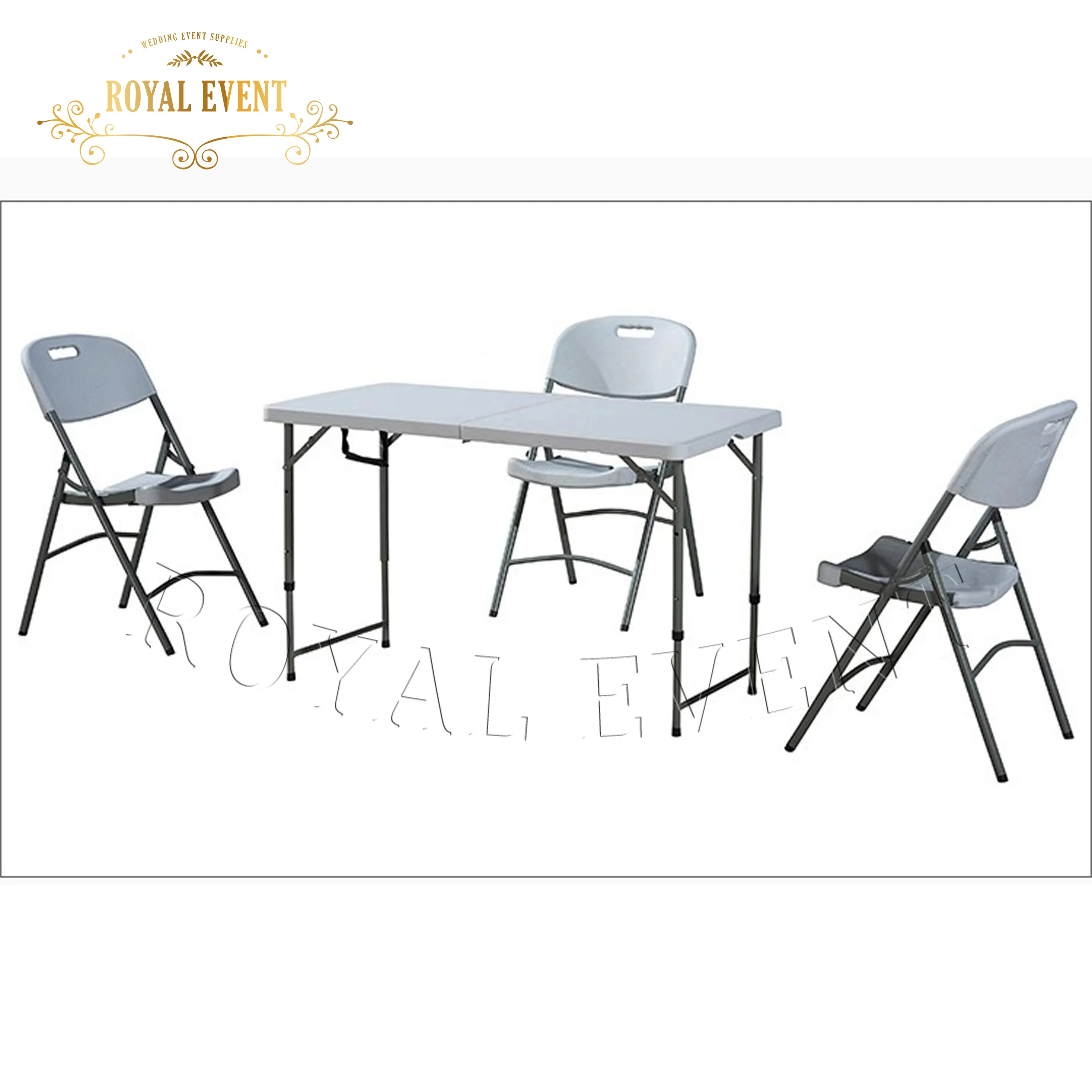 Latest Design Party White Dining Plastic Round Folding Tables for Outdoor Banquet