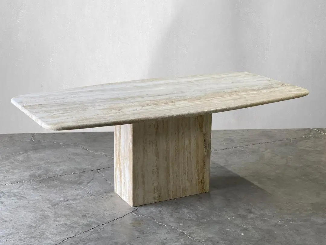 product ydstone rectangular beige travertine dining table top premium countertops vanity tops  table tops594-3