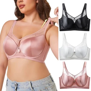 Large Size Push up Bra for Women Seamless Wireless with Rhinestone Comfort Breathable Sexy Lingerie Female Brassiere