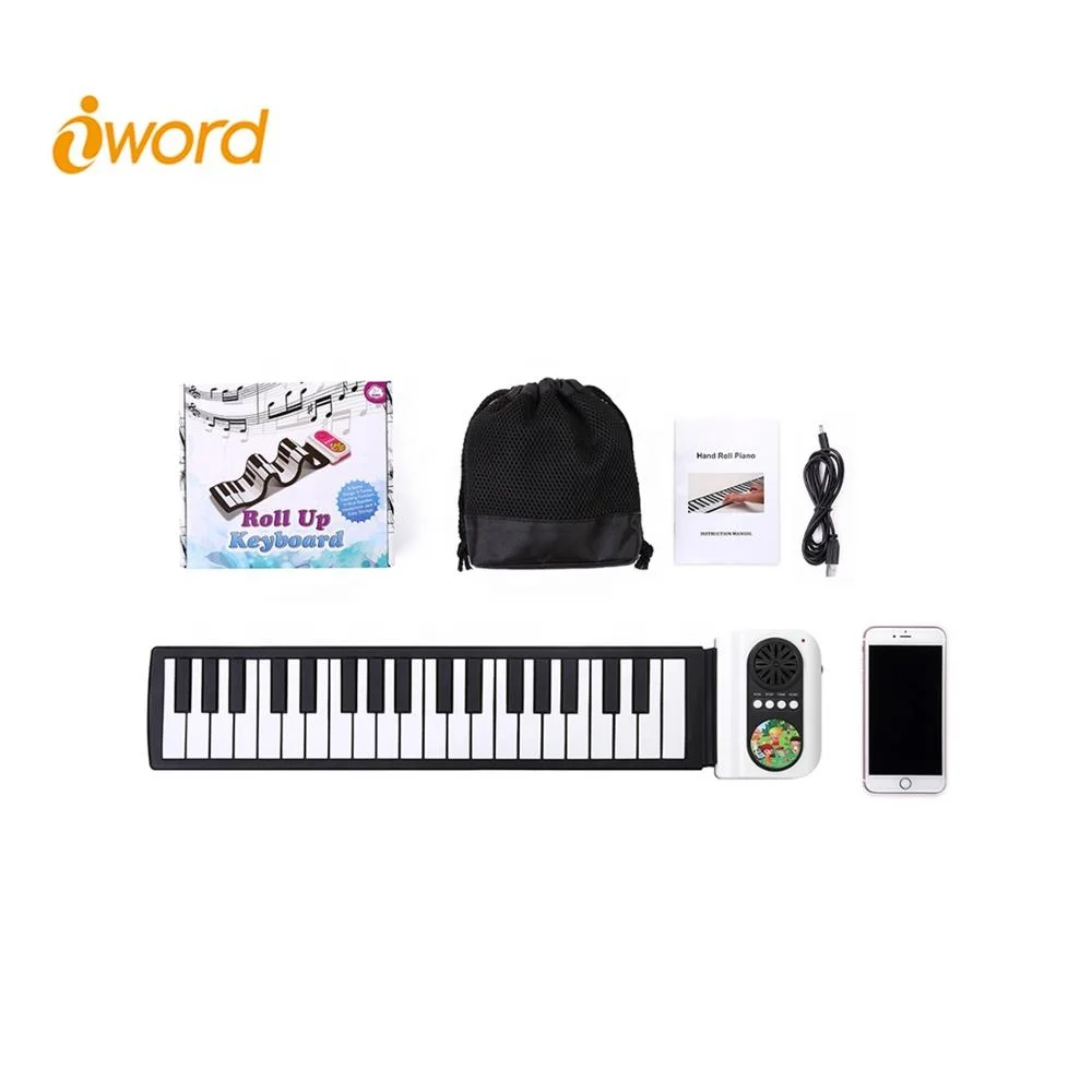 Foldable Mini Baby Play Mat Roll up Kick Midi Bench Microphone Kids Electronic Keyboard Piano Grand Piano Digital