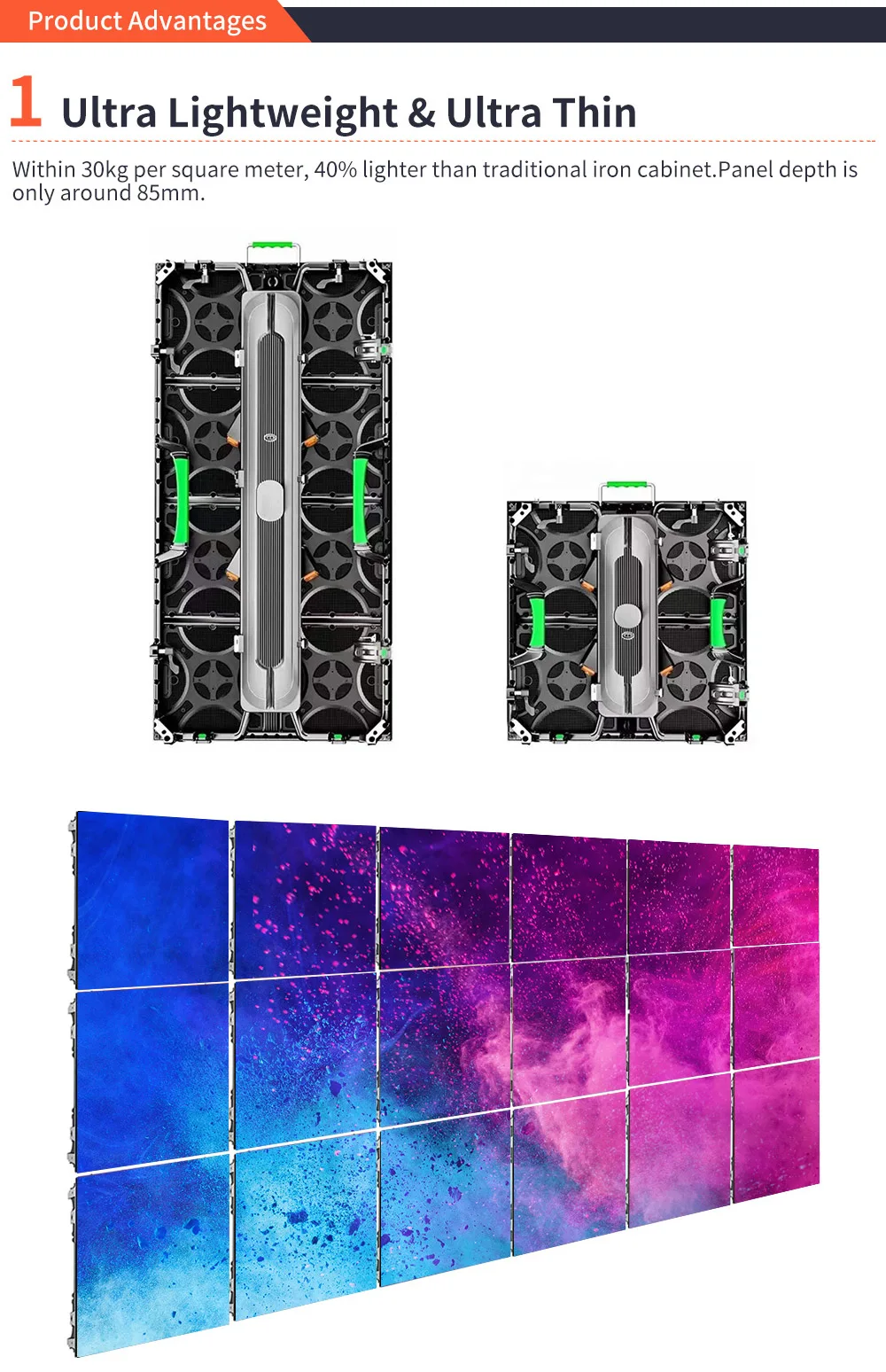 500x500mm 500x1000mm Outdoor Led Screen Hire P2.604 P2.976 P3.91 P4.81