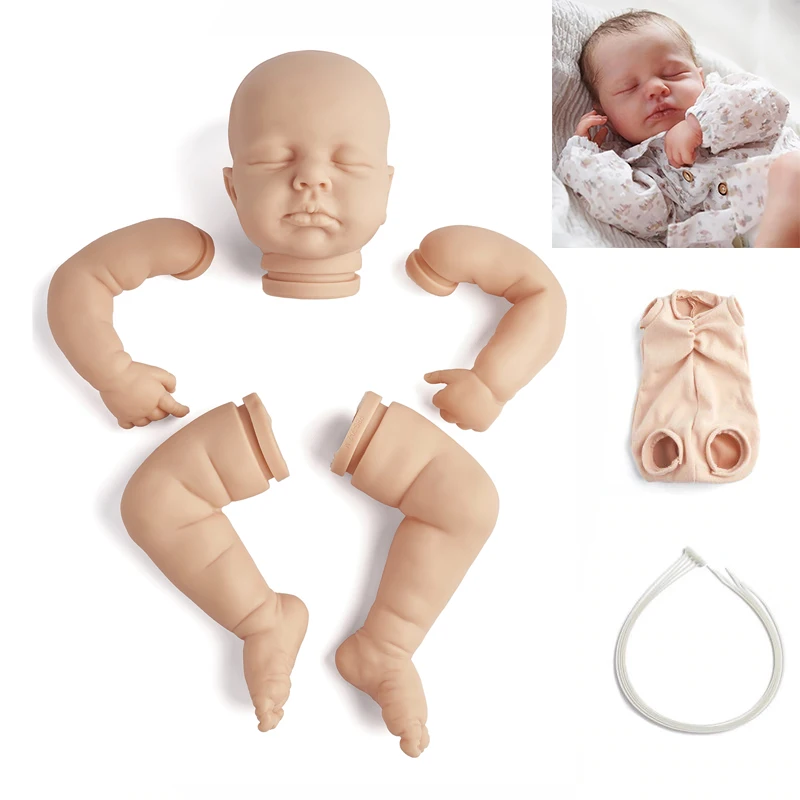 20 Inch Diy Blank Reborn Baby Doll Parts Sleeping Loulou Unpainted