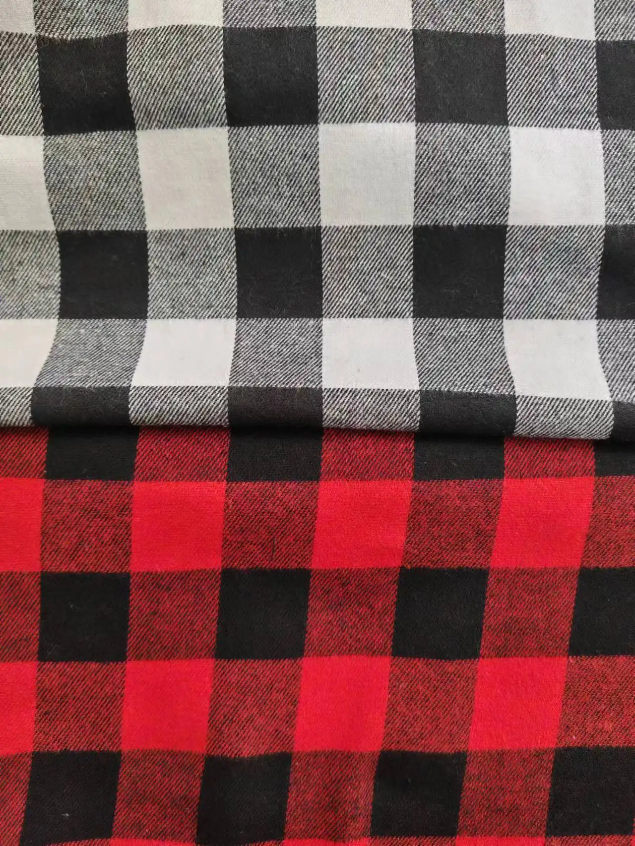 Terylene Plaid Yarn Dyed Two-tone Twill Flannel Breathable Fabric For ...