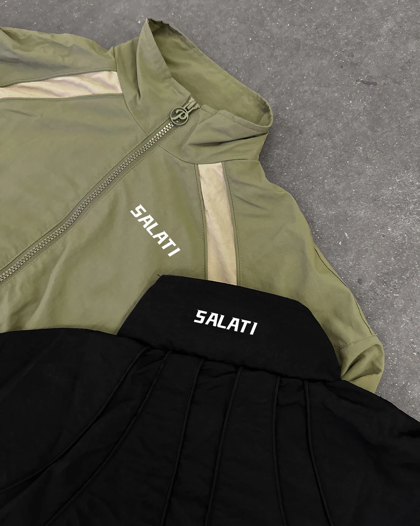 Custom Clothing Manufacturer Windbreaker Jacket Set Lightweight Nylon Tracksuits Color Block Jogging Sweat Suits Joggers Set gallery 2