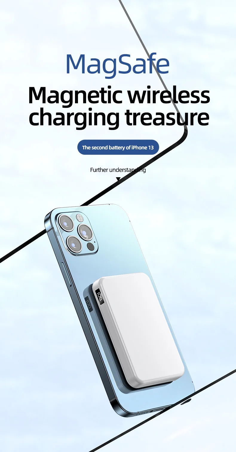 15w Pd22.5w 10000mah Wireless Power Bank Mobile Phone Charger