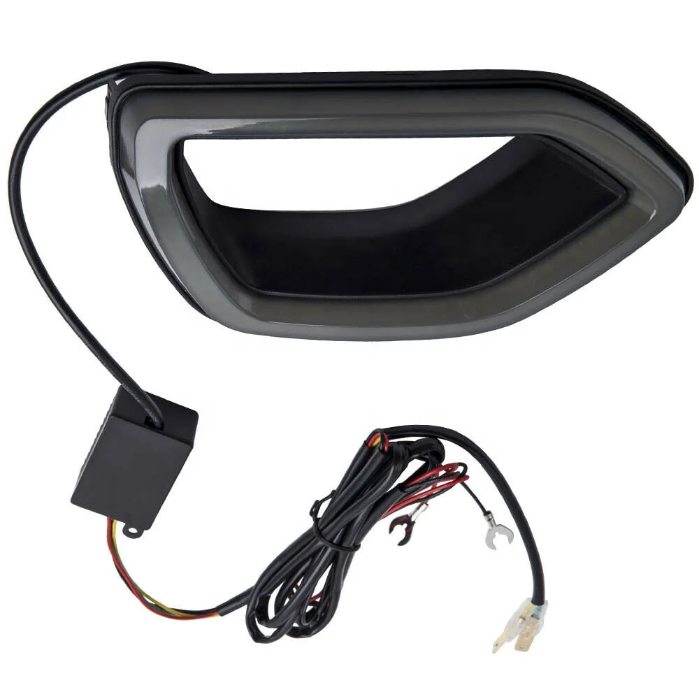Replacement for Dodge Charger Scat Pack Grille Pig Nose Style Smoke LED Drl  Turn signal Lights Fog Light Lamp 2015 2019