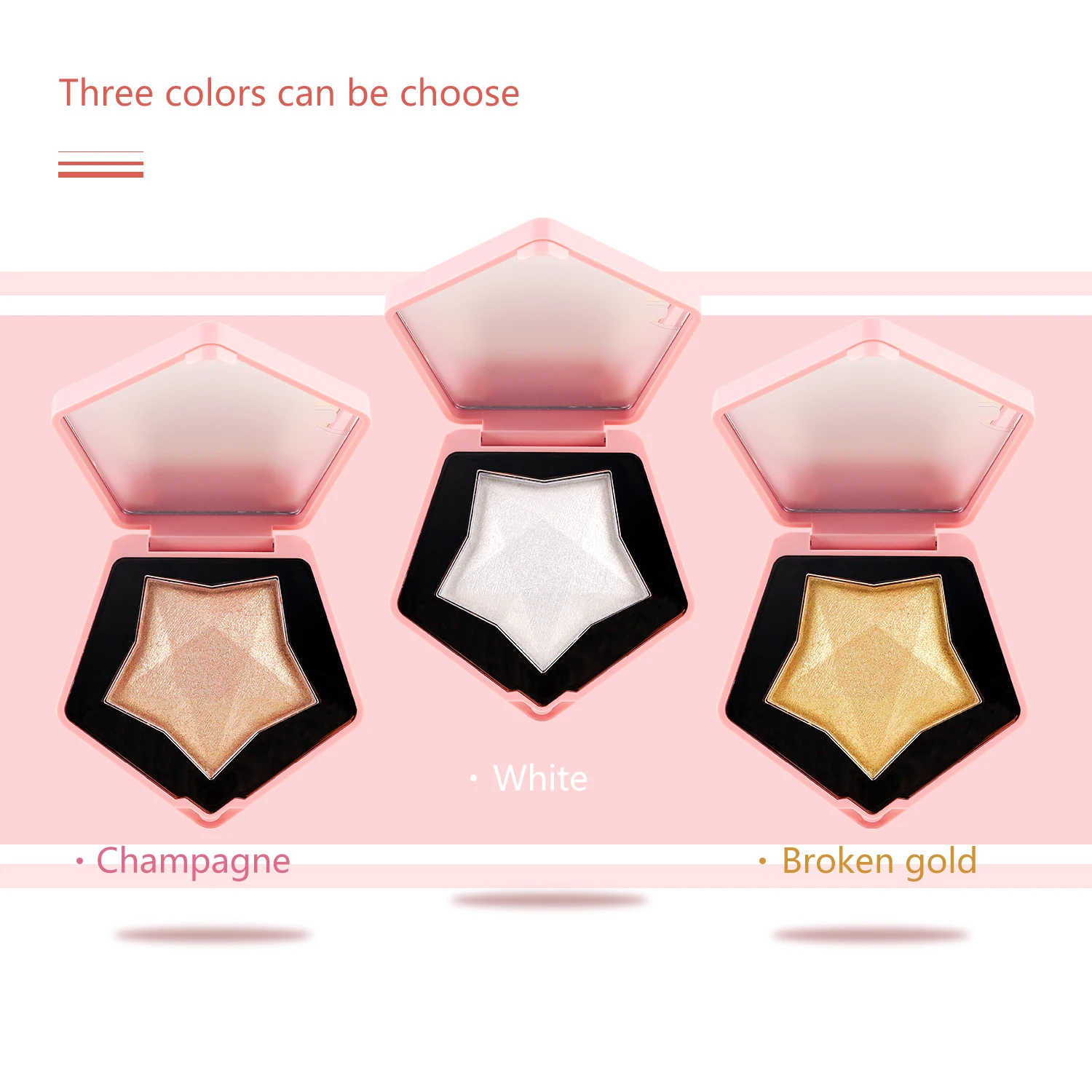 
 Private Label 3 Colors Make Up Highlighter Wholesale Factory Costomized Waterproof Face Makeup Beauty High Quality High lighter  
