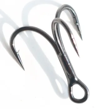 Triple Reinforcing Black Nickel Treble Hooks Anti-Corrosion Rust Resistant Barb 50 Pack Bass Fishing Lure Fishing – Hooks – view 3