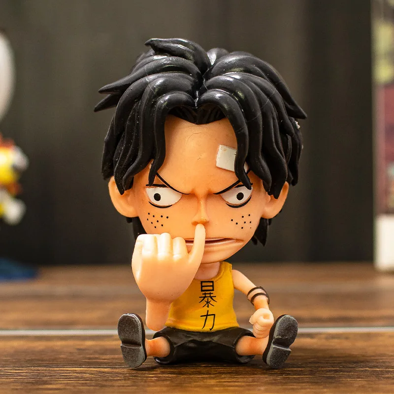 9CM One Pieced Zoro Ace Luffy Model Nico Robin Nami Action