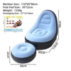 Sofa with stool-sky blue