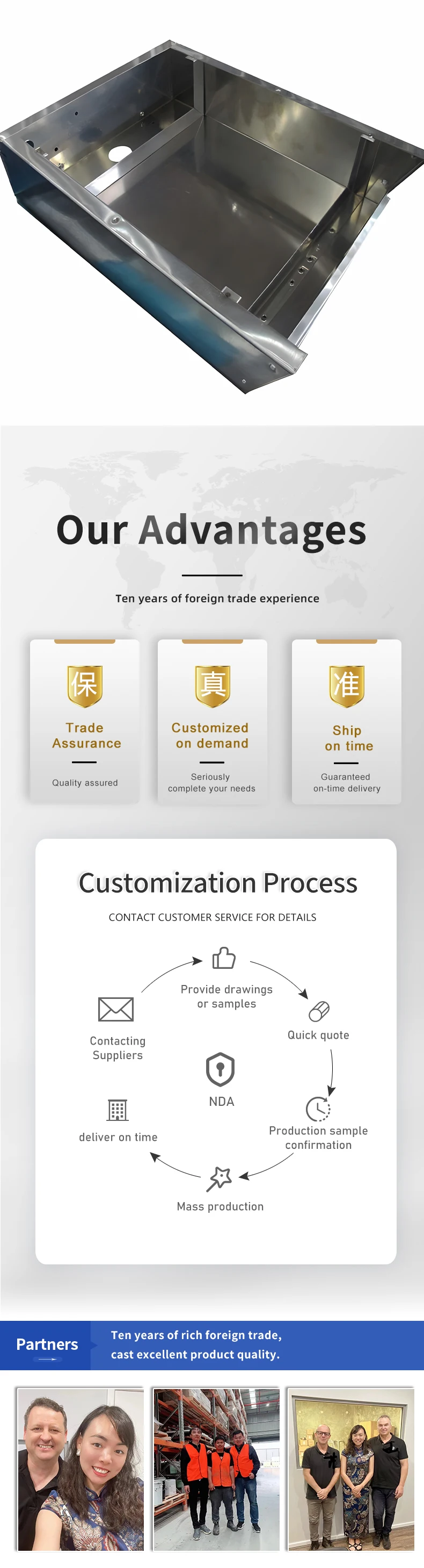 product custom sheet metal chassis electrical box with laser cutting  welding stainless steel odm manufacturing-17