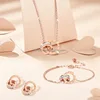 Rose : Bracelet/Collier/Boucles d'oreilles