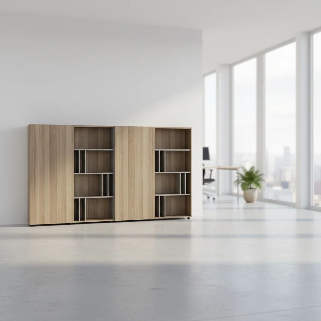 Contemporary Wooden Trim Design Luxury Adjustable File Cabinet and Office Storage System with Modern Filing Solutions 2