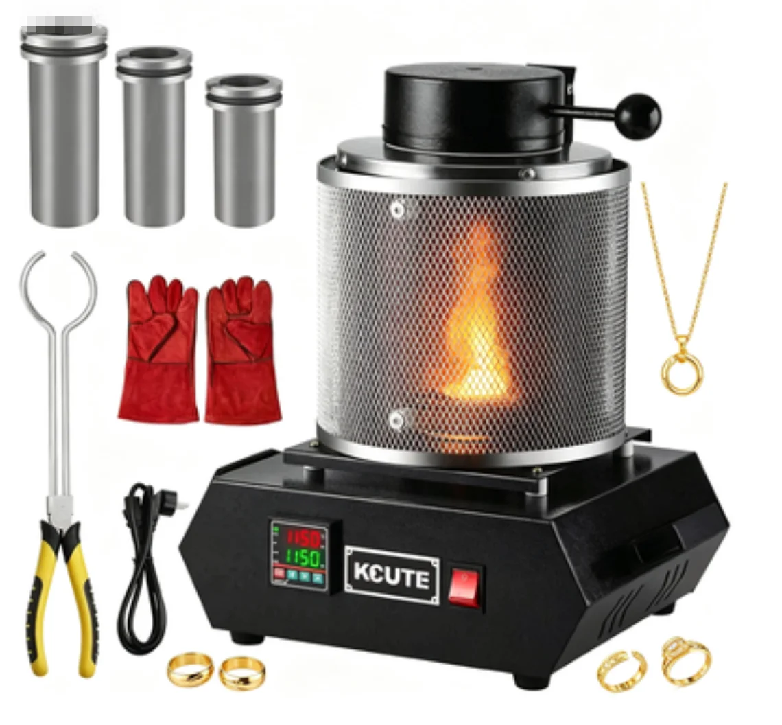 TEBAK Gold and Silver Melting Furnace - Small-sized High-temperature Jewelry and Jewelry Item Casting Metallurgical Furnace