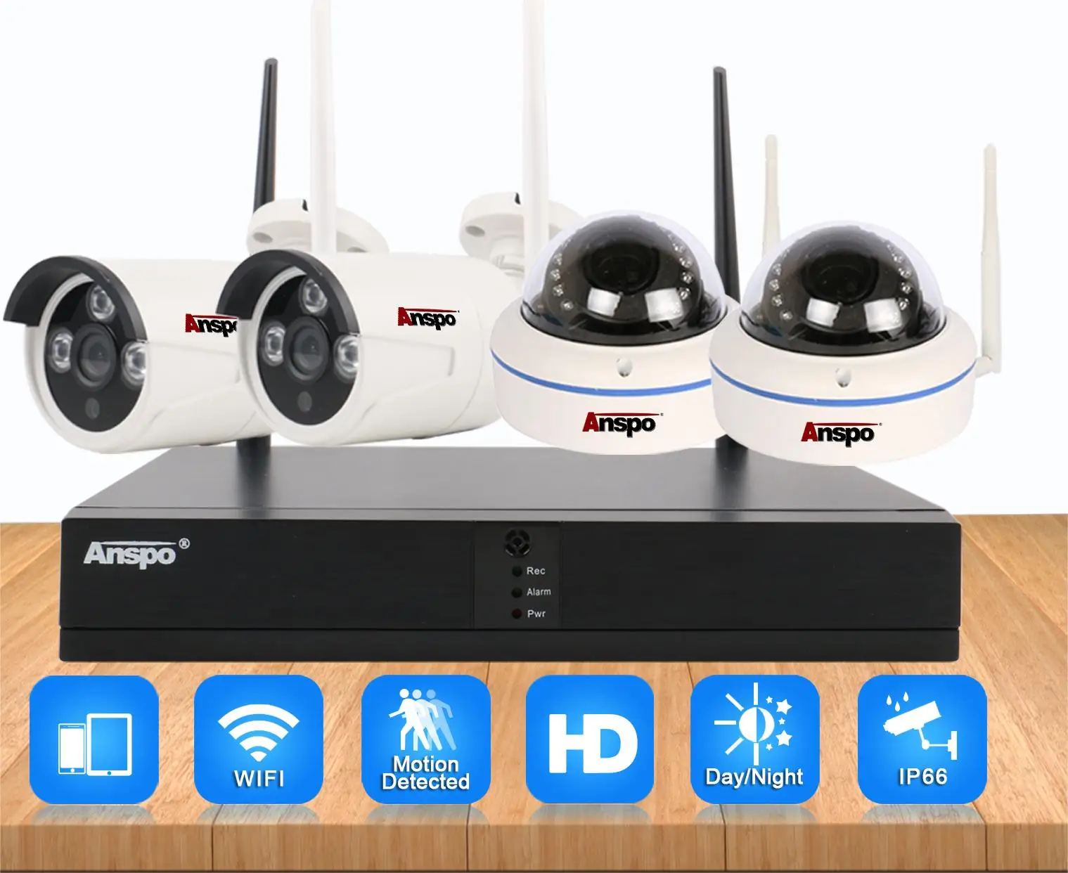 SEMAC Kit 2x Cameras PRO Vidéo Surveillance avec Ecran 12 Sans Fil