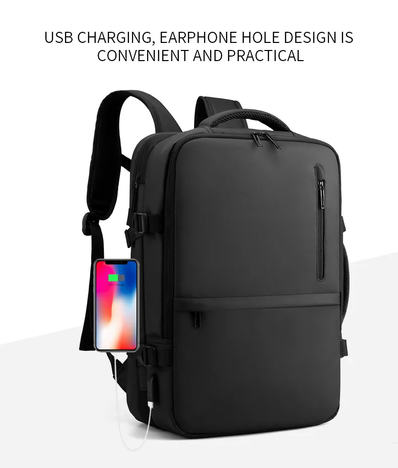 New Bag Laptop Usb Charging Men College School Waterproof Backpack Bag Travel Backpacks for Men
