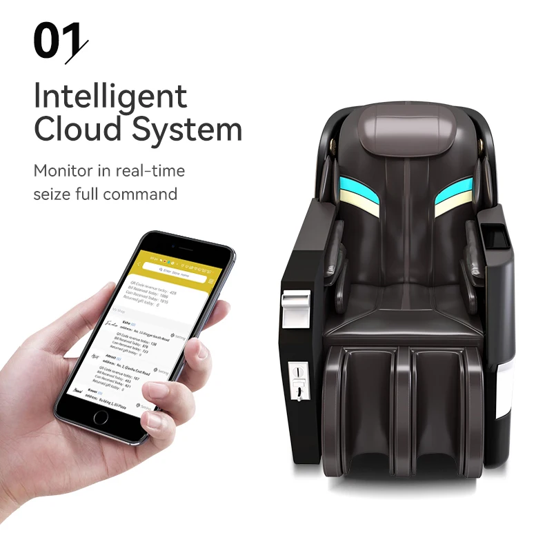 product 2025 electric shiatsu bill dollar paper money coin operated airport commercial use vending massage chair for business-9
