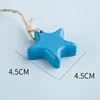 white 3 Blue star-wooden
