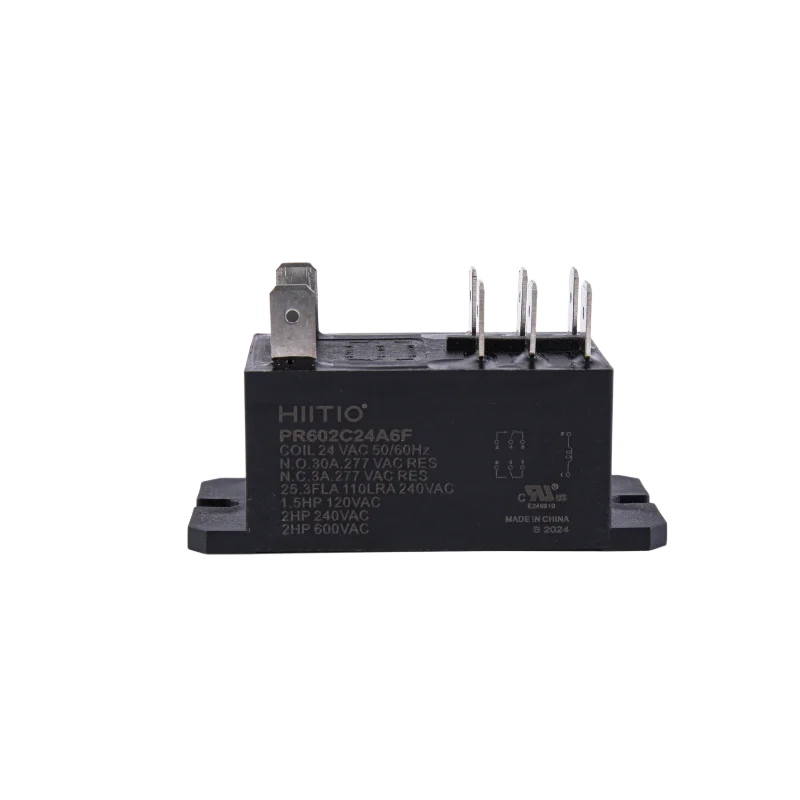 HIITIO PR60 Series UL Certified Industrial DPDT AC DC Signal Relay 8 Pin DPST-NO 40A Miniature PCB Coil Power Relay
