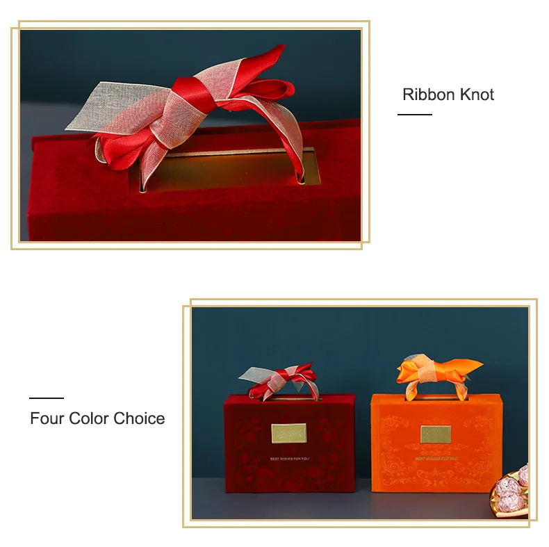 Romantic Cardboard Ribbon Closure Luxury Gift Packaging Wedding ...