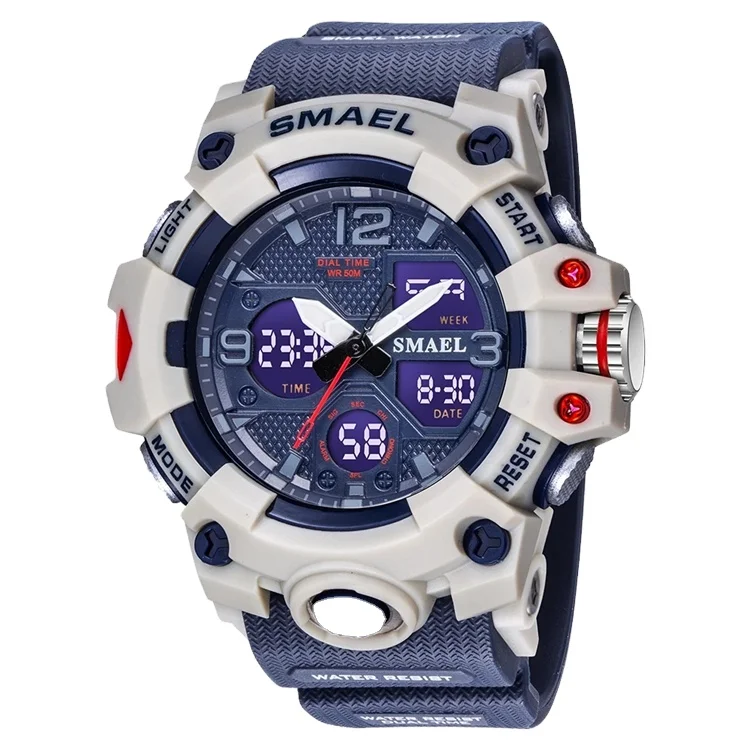 Smael 8008 Sport Luxury Watch for Men with LED Display
