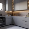 Armoire de cuisine grise
