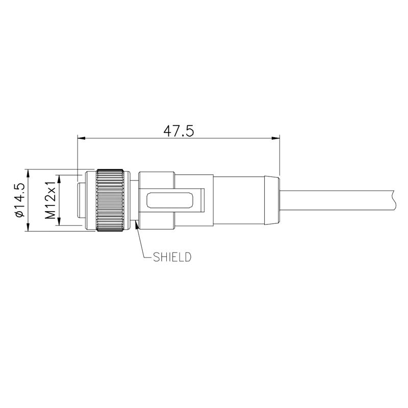 Waterproof M12 PA66 Electrical Circular Connector 17 Pin IP67 ROHS