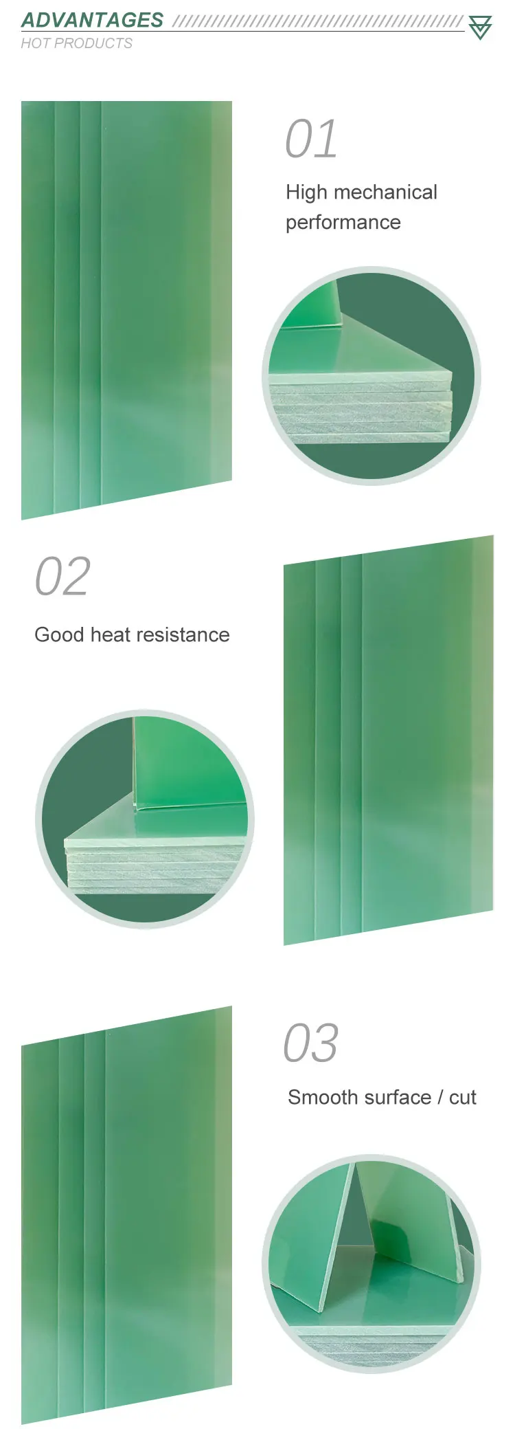 Hot Sale Epoxi Sheet Green Fr-4 Laminate Datasheet Fr4 Cutting Processing Composite Baseboard
