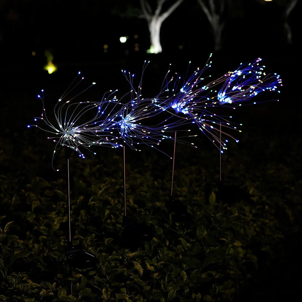 Outdoor solar flower lights LED Full Sky Stars Colorful lights garden decoration party dandelion light strings