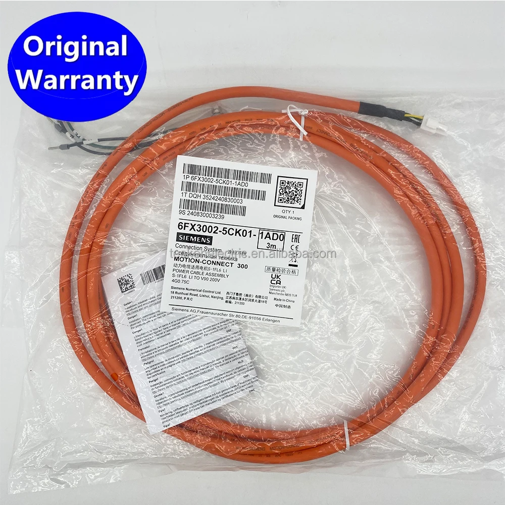 6FX3002-5CK01-1AD0 Cable de alimentación Prensamblado Cable 6FX3002-5CK01 6FX3002