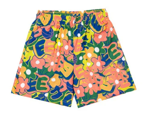 streetwear Custom  Polyester Casual Fiess Running Loose Men Basketball Mesh Summer Shorts457_voghion.com
