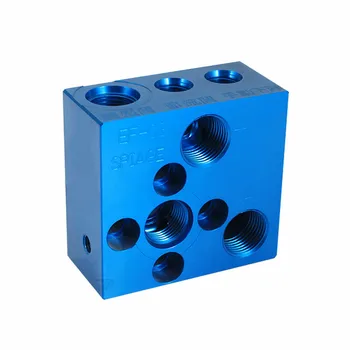 Germany Custom Factory Price CNC machining Industrial Hydraulic Valve Block 6082 Natural Anode Aluminum Manifold Block