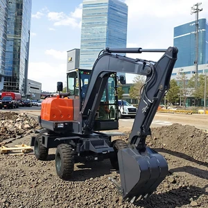 Hydraulic Large Construction Equipment 6 Ton Hydraulic Wheel Excavator with EPA and EuroV Engine