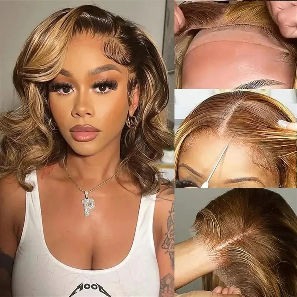Brazilian Body Wave Short Bob Frontal Human Hair Wig_voghion.com