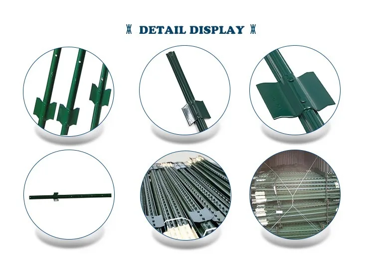 American Farm 6 Ft Galvanized Steel Iron Green Metal Studded T Fence