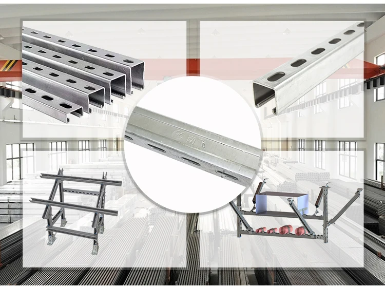 Formed U Type Electrical Perforated Unistrut Canal Hot Galvanized U Channel Iron Steel Catalog C