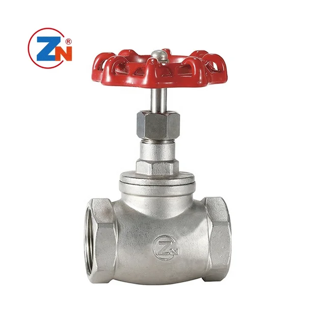 3/4in DN20 304 Casting Globe Valve Stainless Steel Control Valve 1Inch Thread Ends Cut Off Globe Valve