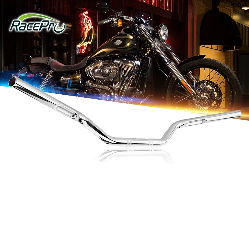 Мотоциклетный руль Racepro 1 дюйм 25 мм хромированный алюминиевый для Harley Davidson Custom Sportster XL 883
