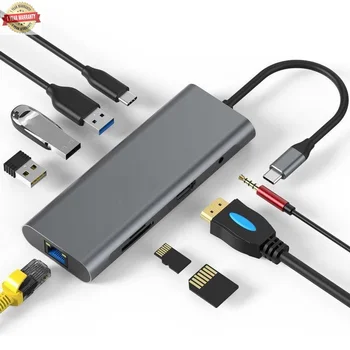Thunderbolt 3 Extender Usb Ports Pad Pro Pro Adapter Multiport Ethernet To Usb Adapter Laptop Docking Station USB-C Hub