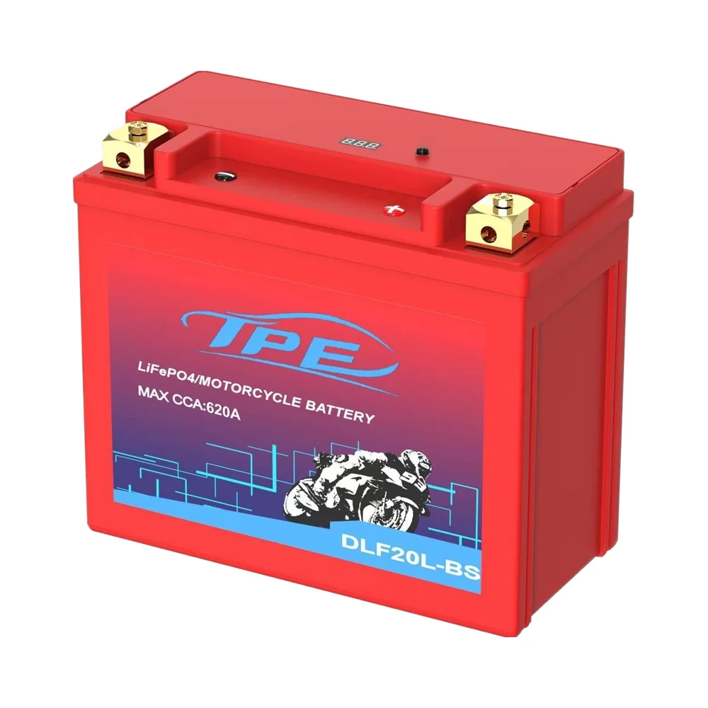 TPE Lithium Motorcycle Powersport Battery YTX20L-BS 12.8V 9AH 620CCA BMS Engine Start 2500-8000 Cycle Life Made in China