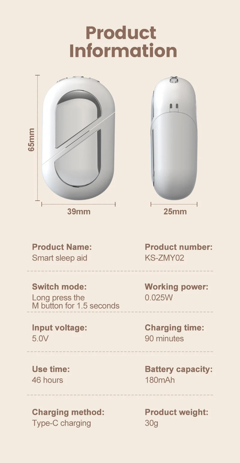 Ces Microcurrent CES Handheld Microcurrent Insomnia Sleep Aid Device