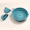 Blue with oven mitts