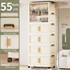 Armario de 55 cm de ancho con 4 puertas plegables.